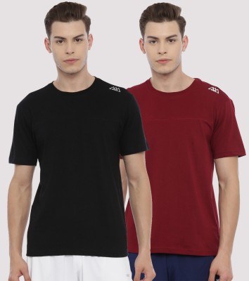 Lucky Roger Solid Men Round Neck Multicolor T-Shirt