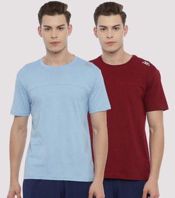 Lucky Roger Solid Men Round Neck Multicolor T-Shirt