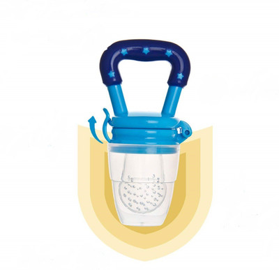 Greenbell Silicone Fruit and Food Nibbler with Extra Silicone MESH ( blue ) Feeder(Blue)