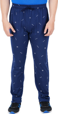 Guide Printed Men Blue Track Pants