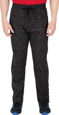 Guide Printed Men Black Track Pants