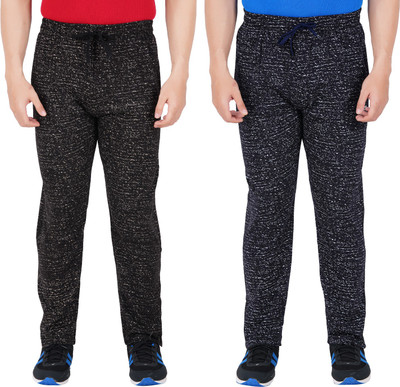 Guide Printed Men Blue, Black Track Pants