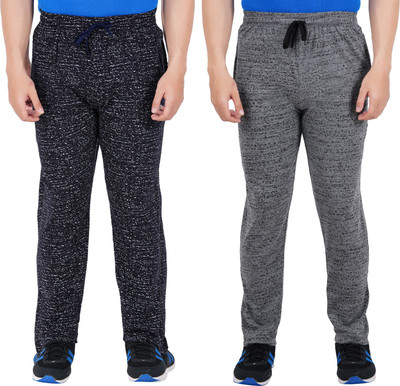 Guide Printed Men Blue, Grey Track Pants