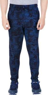 Guide Printed Men Dark Blue Track Pants