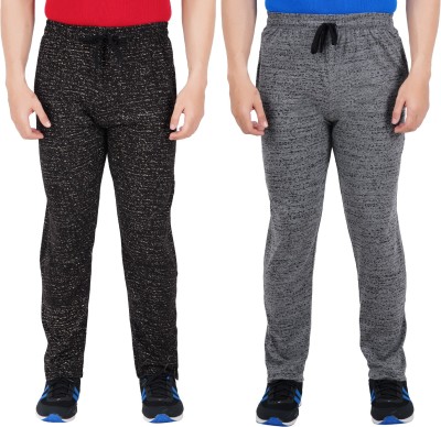 Guide Printed Men Black, Grey Track Pants