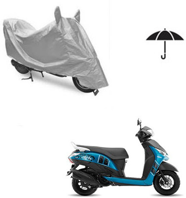 SRENTERPRISES Two Wheeler Cover for Yamaha(Alpha, Silver)
