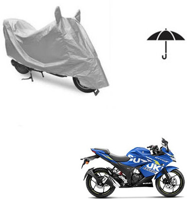 Atulit enterprises Two Wheeler Cover for Suzuki(Gixxer SF, Silver)
