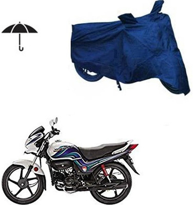 Feel heaven Waterproof Two Wheeler Cover for Hero(Passion Pro TR, Blue)