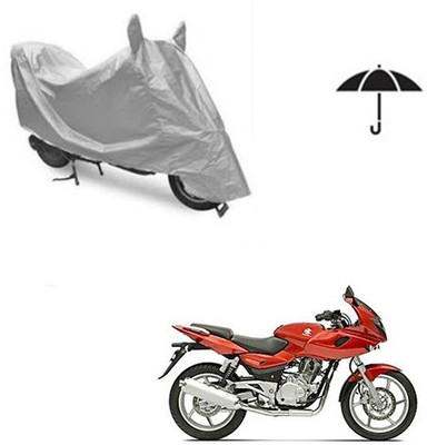 Feel heaven Waterproof Two Wheeler Cover for Bajaj(Pulsar 220 DTS-i, Silver)