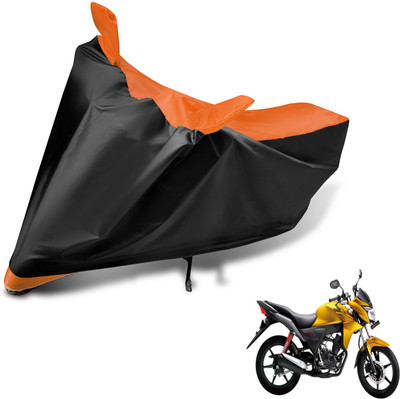 Auto Hub Two Wheeler Cover for Honda(CB Twister, Black, Orange)