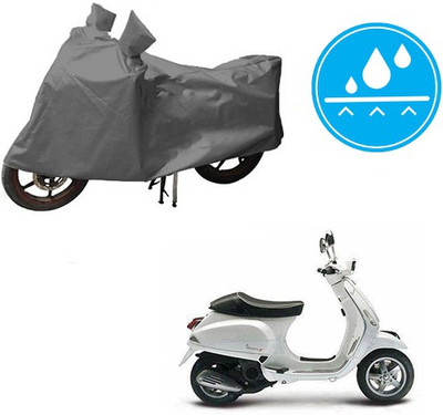 HYBRIDS COLLECTION Waterproof Two Wheeler Cover for Piaggio(Piaggio Vespa, Grey)