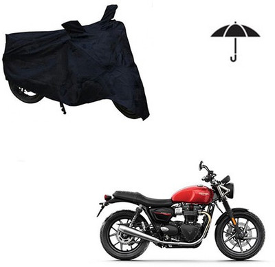 RPSENTTERPR Waterproof Two Wheeler Cover for Triumph(Twin spark, Black)