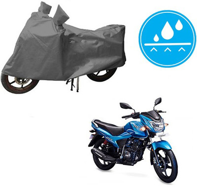 HYBRIDS COLLECTION Waterproof Two Wheeler Cover for TVS(Victor New, Grey)