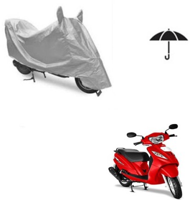 SRENTERPRISES Two Wheeler Cover for TVS(Wego, Silver)