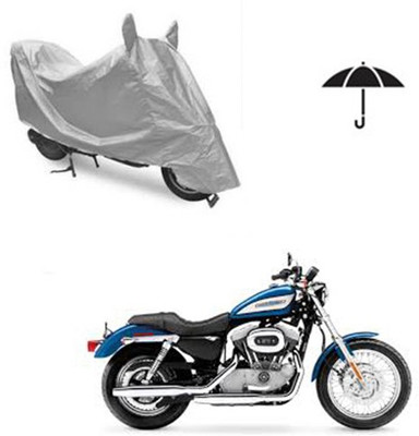 SRENTERPRISES Two Wheeler Cover for Harley Davidson(XL 883, Silver)