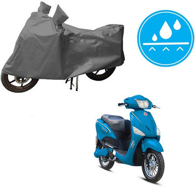 Atulit enterprises Waterproof Two Wheeler Cover for Hero(Electric Optima, Grey)