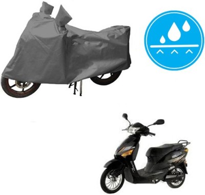 HYBRIDS COLLECTION Waterproof Two Wheeler Cover for Hero(Electric Zippy, Grey)