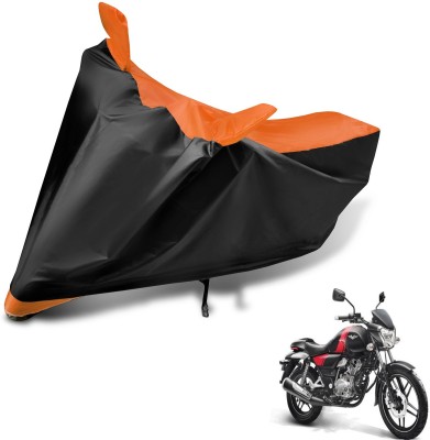 MOCKHE Two Wheeler Cover for Bajaj(V 150, Black, Orange)