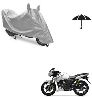 Atulit enterprises Two Wheeler Cover for TVS(Apache RTR 180, Silver)