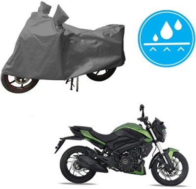 HYBRIDS COLLECTION Waterproof Two Wheeler Cover for Bajaj(Dominar, Grey)