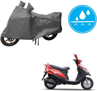HYBRIDS COLLECTION Waterproof Two Wheeler Cover for Mahindra(Flyte, Grey)