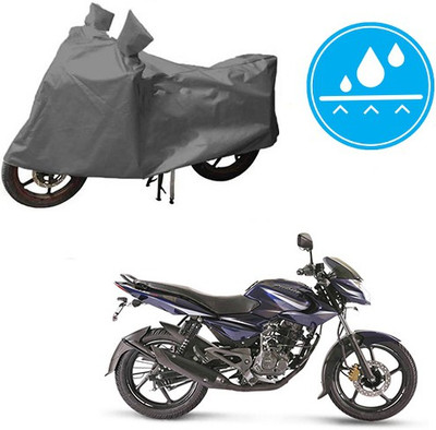 Atulit enterprises Waterproof Two Wheeler Cover for Bajaj(Pulsar 135 LS DTS-i, Grey)
