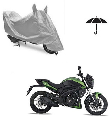 SRENTERPRISES Two Wheeler Cover for Bajaj(Dominar, Silver)