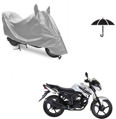SRENTERPRISES Two Wheeler Cover for Yamaha(SZ-S, Silver)