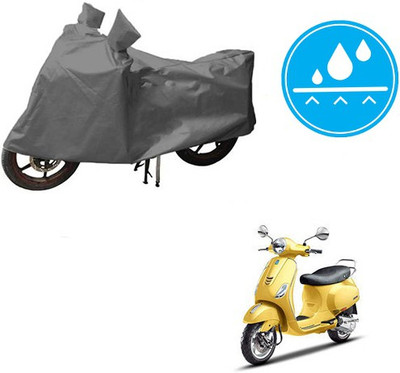 HYBRIDS COLLECTION Waterproof Two Wheeler Cover for Piaggio(Vespa SXL, Grey)