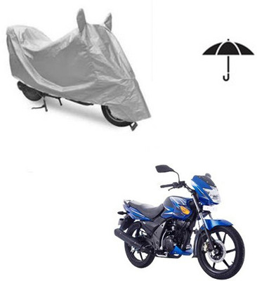 SRENTERPRISES Two Wheeler Cover for TVS(Flame SR125, Silver)