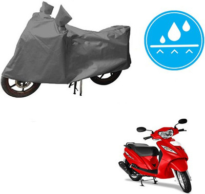 HYBRIDS COLLECTION Waterproof Two Wheeler Cover for TVS(Wego, Grey)