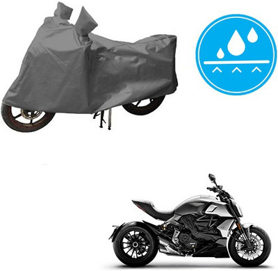 Atulit enterprises Waterproof Two Wheeler Cover for Ducati(Diavel, Grey)