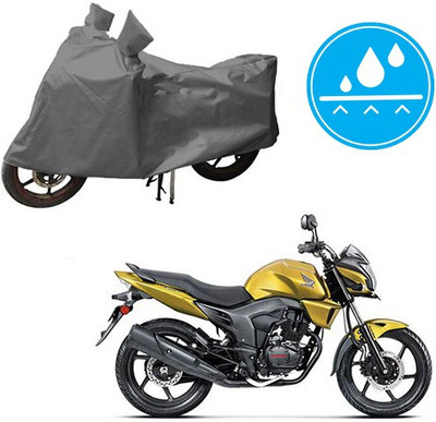 THE REAL ARV Waterproof Two Wheeler Cover for Honda(CB Trigger, Grey)