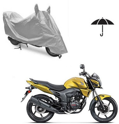 Feel heaven Waterproof Two Wheeler Cover for Honda(CB Trigger, Silver)