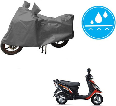 THE REAL ARV Waterproof Two Wheeler Cover for TVS(Streek, Grey)