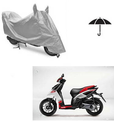 Atulit enterprises Two Wheeler Cover for Aprilia(SR 125, Silver)