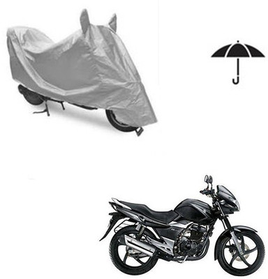 SRENTERPRISES Two Wheeler Cover for Suzuki(GS 150R, Silver)