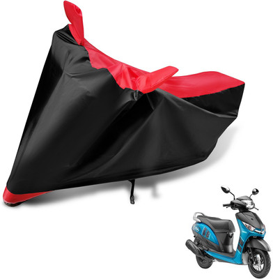 Auto Hub Two Wheeler Cover for Yamaha(Alpha, Black, Red)