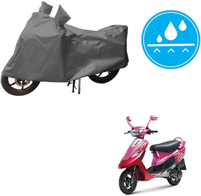HYBRIDS COLLECTION Waterproof Two Wheeler Cover for TVS(Scooty Pep+, Grey)