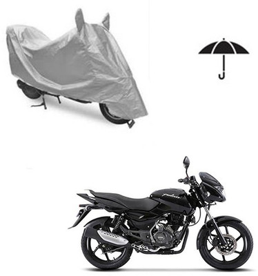 SRENTERPRISES Two Wheeler Cover for Bajaj(Pulsar, Silver)