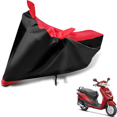 MOCKHE Two Wheeler Cover for Hero(Duet, Black, Red)