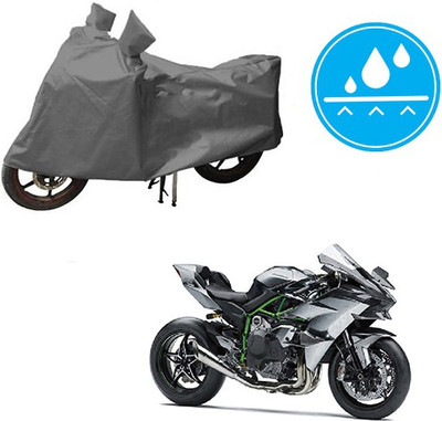 THE REAL ARV Waterproof Two Wheeler Cover for Kawasaki(Ninja, Grey)