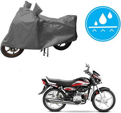 HYBRIDS COLLECTION Waterproof Two Wheeler Cover for Hero(CD deluxe, Grey)