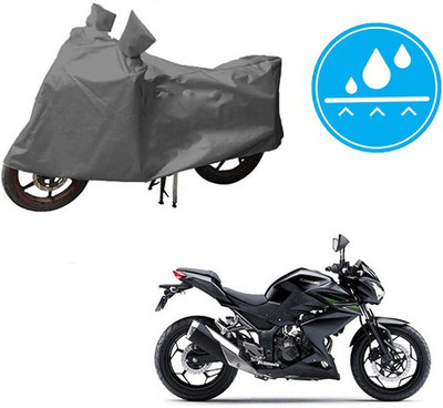 THE REAL ARV Waterproof Two Wheeler Cover for Kawasaki(Z250, Grey)