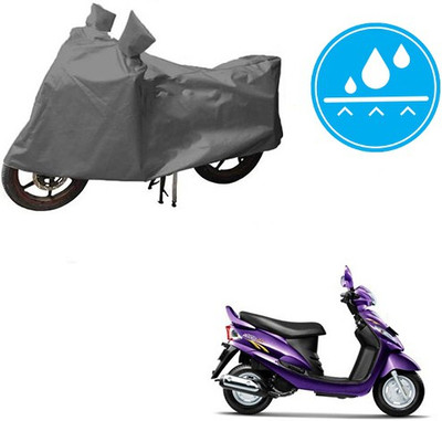 HYBRIDS COLLECTION Waterproof Two Wheeler Cover for Mahindra(Rodeo RZ, Grey)