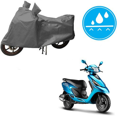 HYBRIDS COLLECTION Waterproof Two Wheeler Cover for TVS(Zest, Grey)