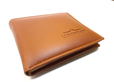 LUXOBENSE Men Orange Artificial Leather Wallet(1 Card Slot)