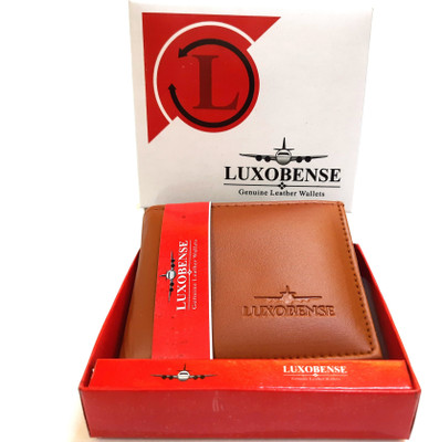 LUXOBENSE Men Casual Orange Artificial Leather Wallet(1 Card Slot)