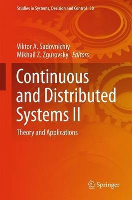 Continuous and Distributed Systems II(English, Hardcover, unknown)