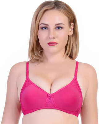 CloreMe Women T-Shirt Heavily Padded Bra(Pink)